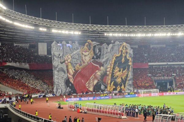 Here are some alternative titles for “Koreografi Berhias Tifo Pendekar Wayang Warnai Laga Indonesia vs China”:
1. “Seni Tifo: Menciptakan Keajaiban di Laga Indonesia vs China”
2. “Harmoni Tifo dan Seni Pertunjukan di Pertandingan Indonesia Melawan China”
3. “Kreativitas Tifo Pendekar Wayang: Memeriahkan Duel Indonesia vs China”
4. “Koreografi Tifo: Menghidupkan Semangat Pertandingan Indonesia vs China”
5. “Pesona Tifo: Tradisi Wayang dalam Pertarungan Indonesia vs China”
6. “Di Balik Tifo: Koreografi Pendekar Wayang untuk Laga Indonesia dan China”
7. “Gemerlap Tifo dan Kesenian Wayang: Menghiasi Pertandingan Indonesia vs China”
8. “Koreografi Penuh Warna: Tifo Pendekar Wayang dalam Duel Indonesia vs China”
Feel free to modify or mix and match these suggestions! Here are some alternate titles for "Koreografi Berhias Tifo Pendekar Wayang Warnai Laga Indonesia vs China":
1. "Tifo Pendekar: Koreografi Memukau dalam Laga Indonesia vs China"
2. "Harmoni Tifo: Menyemarakkan Pertandingan Indonesia vs China"
3. "Semangat Wayang: Koreografi Tifo di Pertandingan Indonesia vs China"
4. "Pesona Tifo Pendekar: Warna dan Gerakan dalam Duel Indonesia vs China"
5. "Kreativitas Tifo: Menghidupkan Suasana Laga Indonesia vs China"
6. "Pentas Seni Tifo: Memperindah Pertarungan Indonesia dan China"
7. "Gema Budaya: Koreografi Tifo Pendekar dalam Laga Indonesia vs China"
8. "Tari Tifo: Menghiasi Pertandingan Seru Indonesia vs China"
9. "Keajaiban Budaya: Tifo Pendekar dalam Aksi Indonesia vs China"
10. "Warisan Seni: Koreografi Tifo yang Memikat dalam Pertandingan Indonesia vs China"
Feel free to mix and match or modify these suggestions!